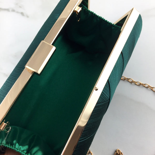 ROKA Emerald Tassel Clutch Bag