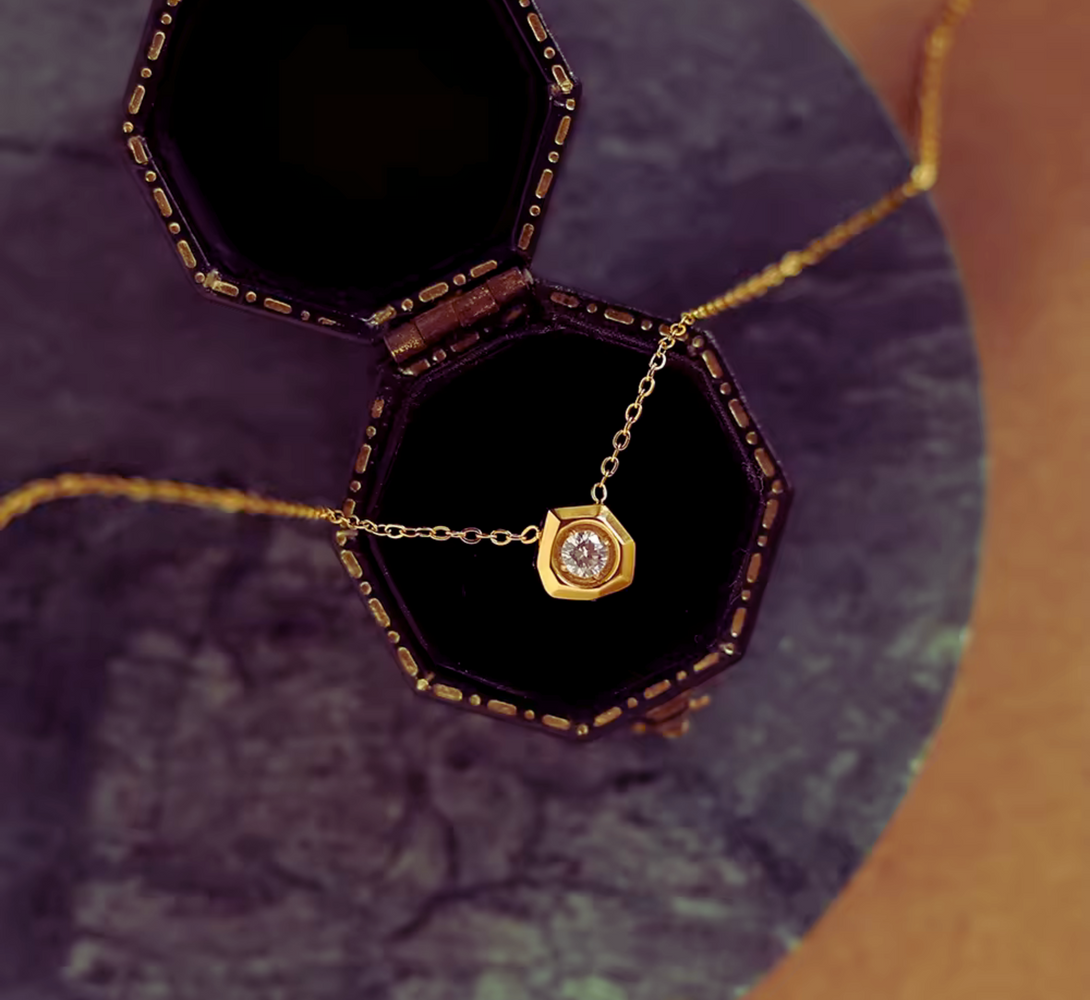 SUZIE Gold Crystal Pendant Necklace