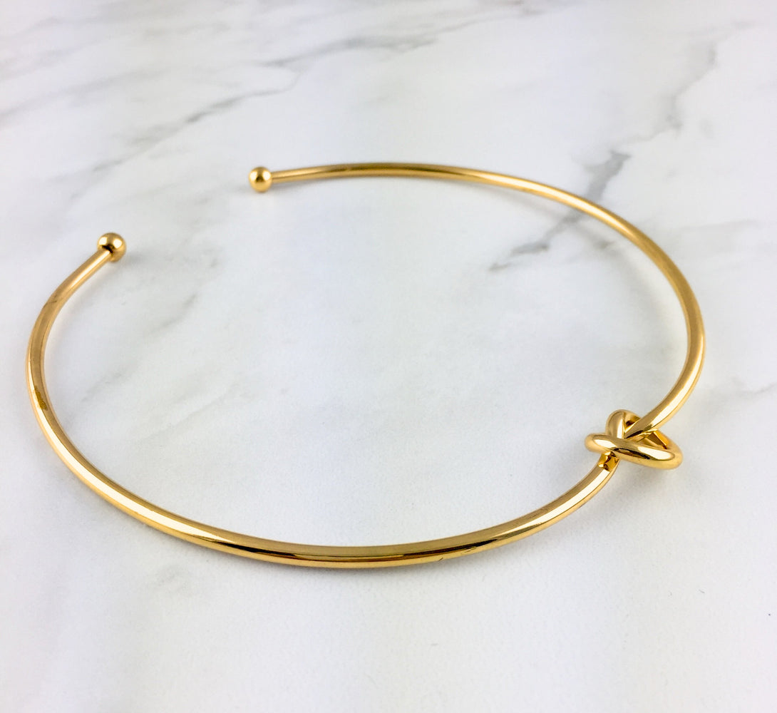 Knot Choker Necklace (Gold & Silver)