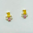 NOVA Pink & Yellow Crystal Stud Earrings