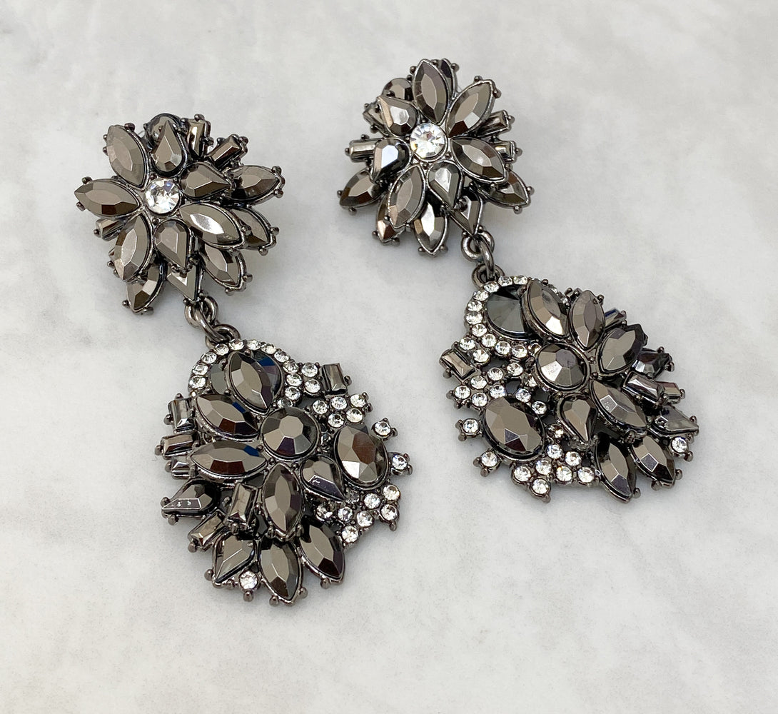 ANOIR Grey Statement Earrings