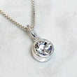 Sterling Silver Star Birthstone Necklace