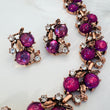 GIA Pink & Rose Gold Jewel Necklace Set