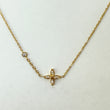 BEA Crystal Gold Flower Pendant Necklace