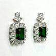 green crystal earrings 
