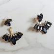 Navy blue ear jacket earrings for a day to night look