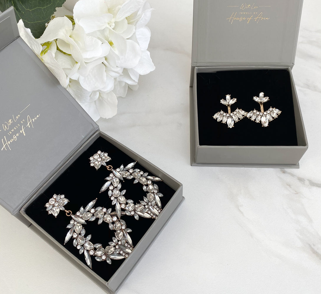 Earrings with luxury giftbox