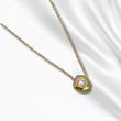 Gold Crystal Pendant Necklace