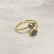gold labradorite crystal ring, healing jewellery