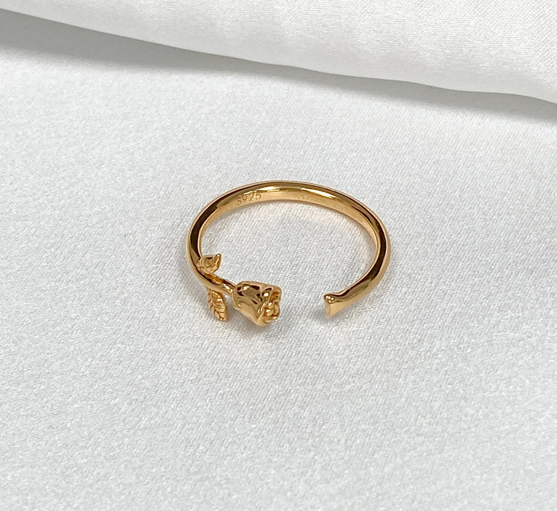 INFINITY 18k Gold Adjustable Rose Ring