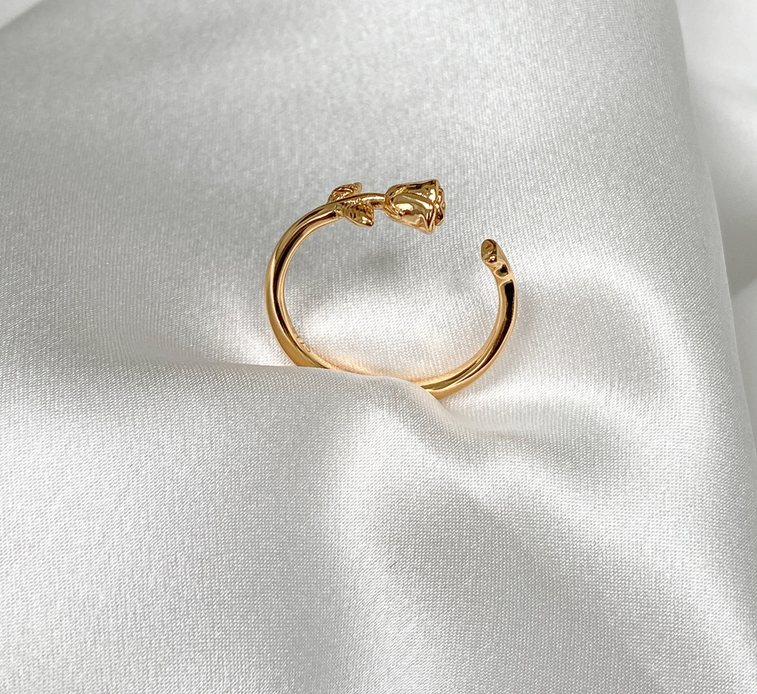 INFINITY 18k Gold Adjustable Rose Ring