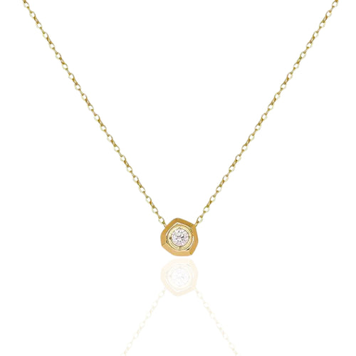 Gold Crystal Pendant Necklace