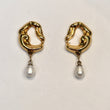 AYLA Gold & Pearl Drop Earrings