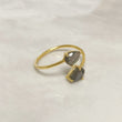 gold and labradorite crystal ring