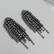 RIVA Rhinestone Tassel Earrings