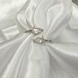 Two rose quartz teardrop stones ring, adjustable to fit all sizes