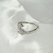 Sterling silver crystal ring with rose quartz gemstone, the stone of love 