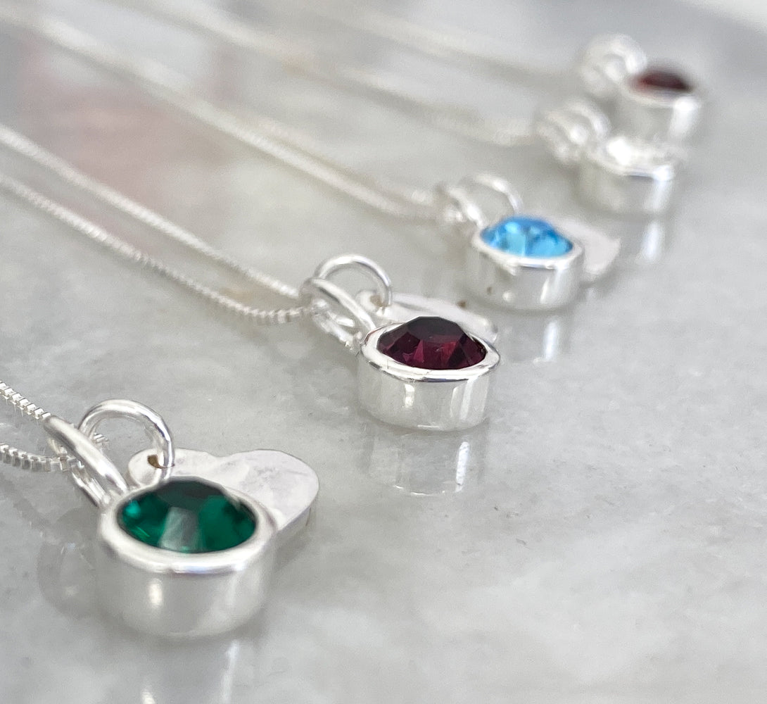 Birthstone jewellery necklace for her