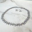 WILLOW Crystal Petal Silver Necklace Set