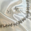 WILLOW Crystal Petal Silver Necklace Set