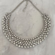 Silver Rhinestone Embellished Necklace - Not perfect but still beautiful