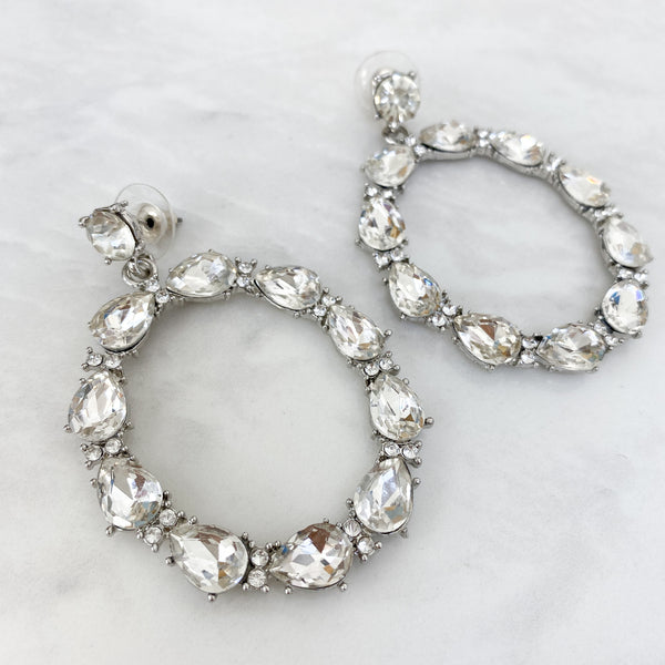 MOLLY Rhinestone Hoop Earrings