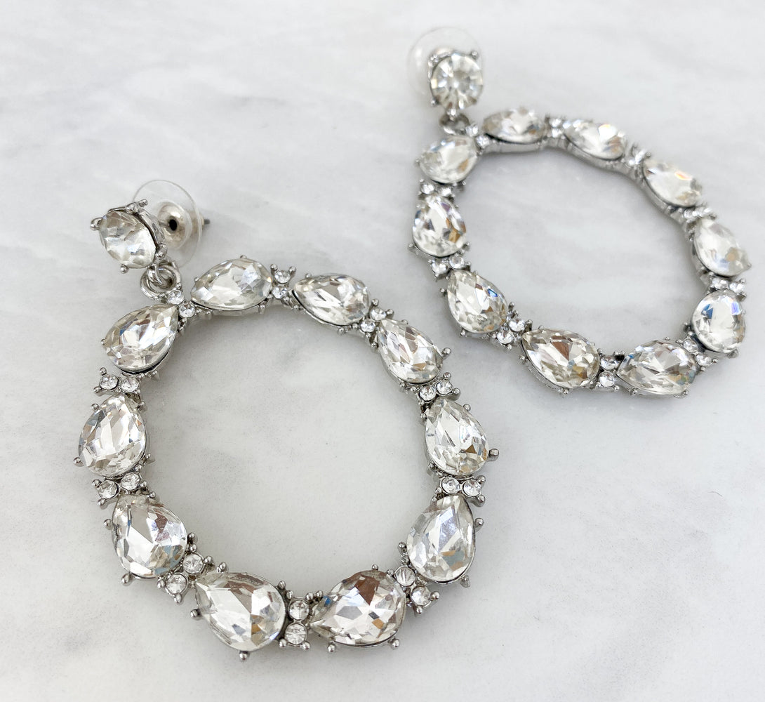 MOLLY Rhinestone Hoop Earrings