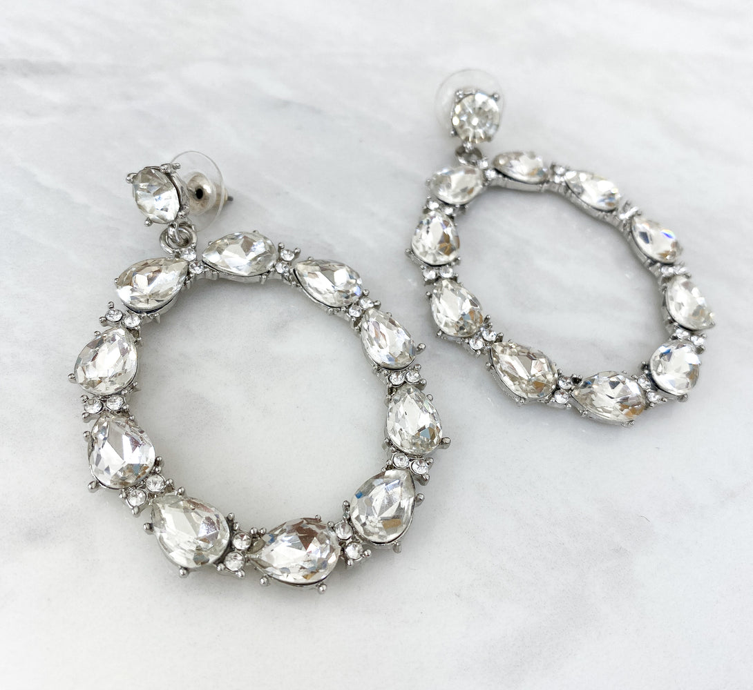 MOLLY Rhinestone Hoop Earrings