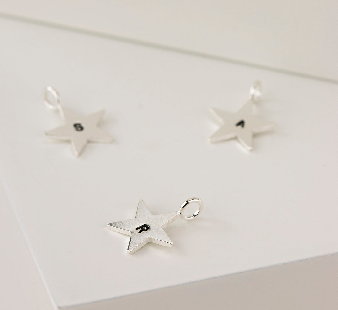 Sterling Silver Star Birthstone Necklace