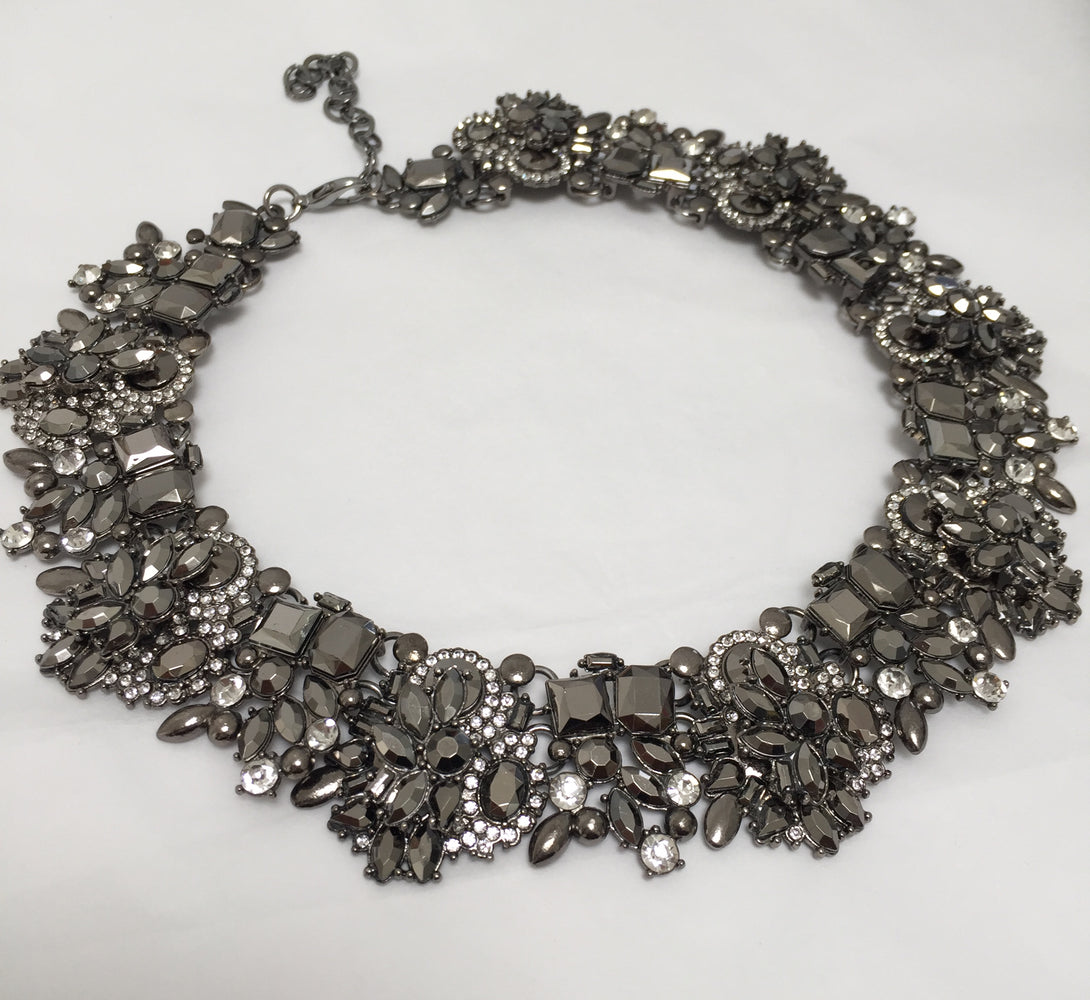 ANOIR Graphite Grey Statement Necklace