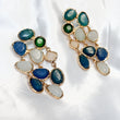 HARPER Blue Jewel Statement Earrings