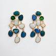 HARPER Blue Jewel Statement Earrings