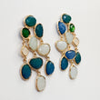 HARPER Blue Jewel Statement Earrings