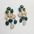 HARPER Blue Jewel Statement Earrings