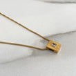 BRIT Gold Rectangle Necklace