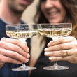 Couples Personalised Engraved Date Champagne Coupe Glass Set