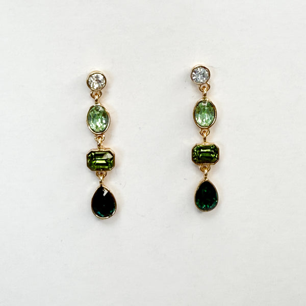 JESS Green Drop Long Earrings
