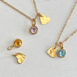 Gold  Love Heart Birthstone Necklace