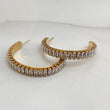 ADA Zirconia Crystal Gold Hoop Earrings