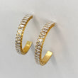 ADA Zirconia Crystal Gold Hoop Earrings