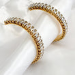 ADA Zirconia Crystal Gold Hoop Earrings