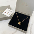 Gold Heart Birthstone Necklace