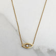 Evil eye gold chain necklace for him and her, unisex necklace