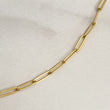 MILA Gold Paperclip Chain Crystal Necklace