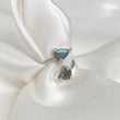 Sterling Silver Labradorite Crystal Teardrop Ring