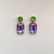 MAE Lilac & Green Rhinestone Embellished Earrings