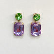 MAE Lilac & Green Rhinestone Embellished Earrings