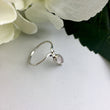 Sterling Silver Moonstone Crystal Ring