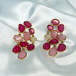 HARPER Pink Jewel Statement Earrings