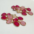 HARPER Pink Jewel Statement Earrings